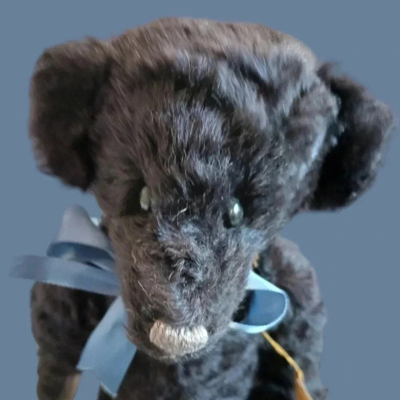 Terry Klink vtg yesterday's memories mohair bear '16" blk/gray - Picture 7 of 7